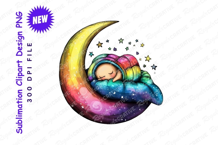 Cute Moon Clipart Image 12