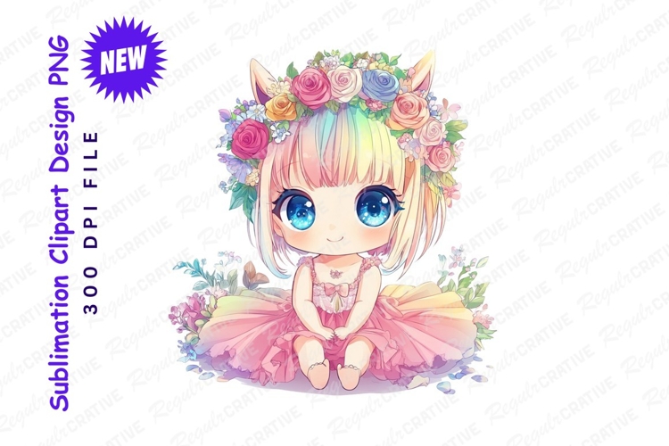 Unicorn Girl Clipart Image 23