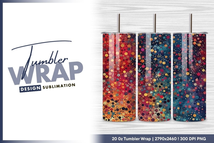 Abstract polka dot background tumbler png