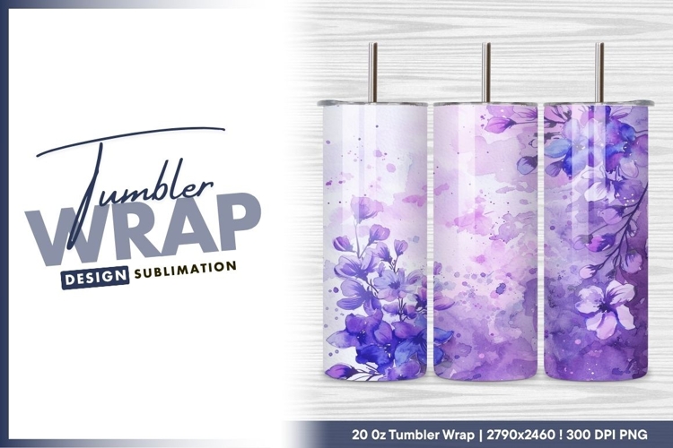 Watercolor Floral Arrangement in Shades of tumbler png