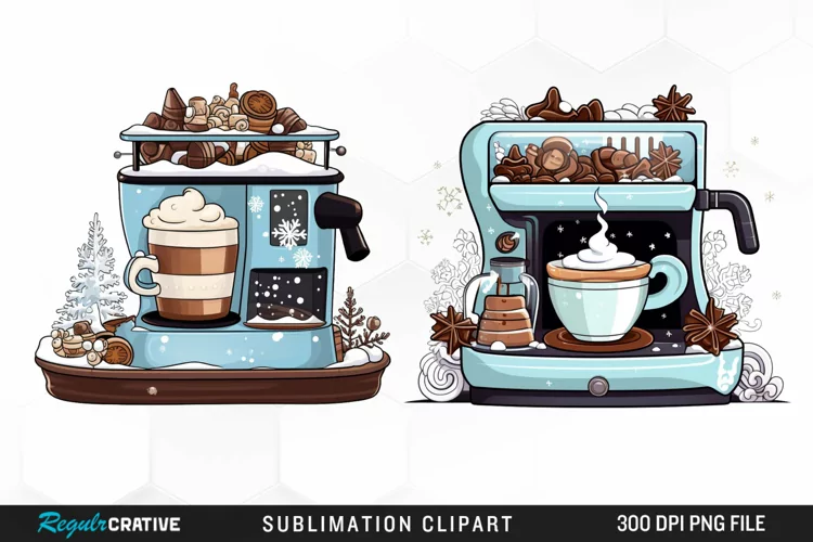 Watercolor Hot Cocoa Fun Clipart