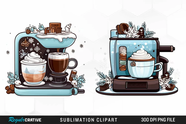 Watercolor Hot Cocoa PNG Clipart