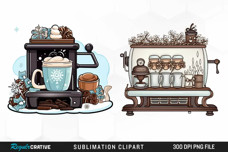 Watercolor Hot Cocoa Image Clipart
