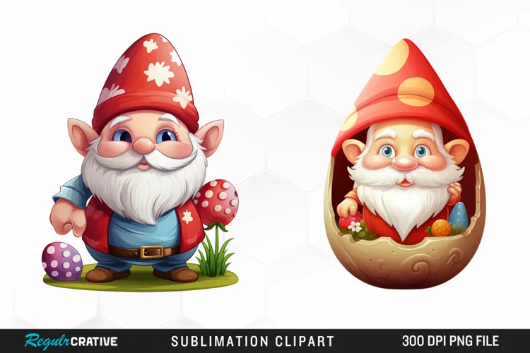 Watercolor Easter Egg Design Clipart