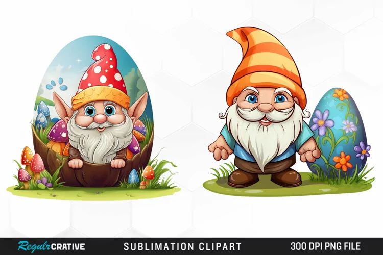 Watercolor Easter Egg Design Clipart
