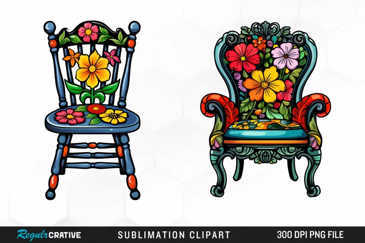 Watercolor Cottagecore Chair Exquisite Clipart