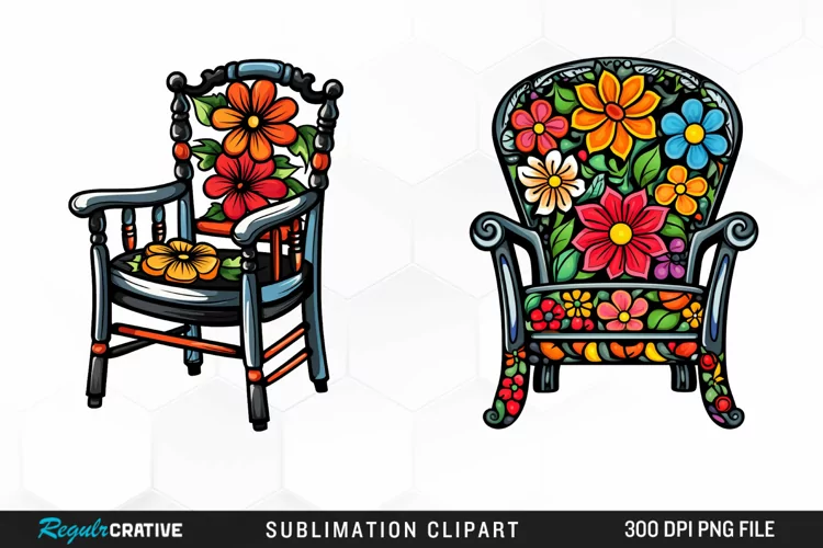 Watercolor Cottagecore Chair PNG Clipart