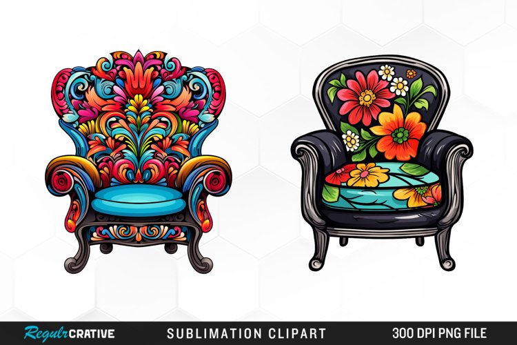 Watercolor Cottagecore Chair PNG Clipart example image 1