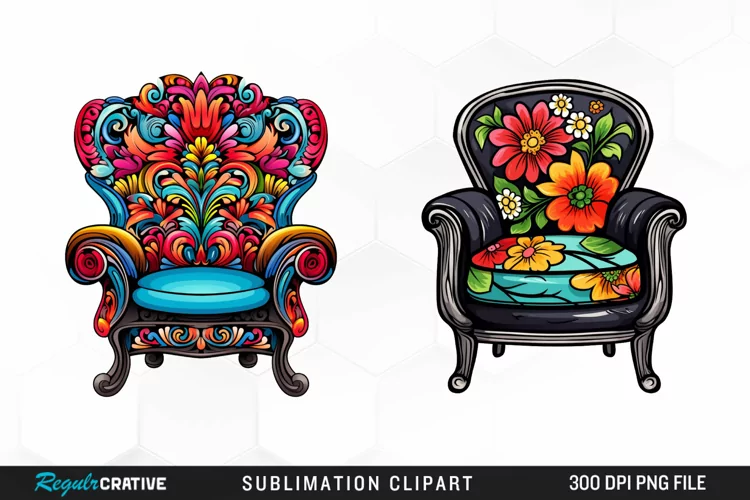 Watercolor Cottagecore Chair PNG Clipart