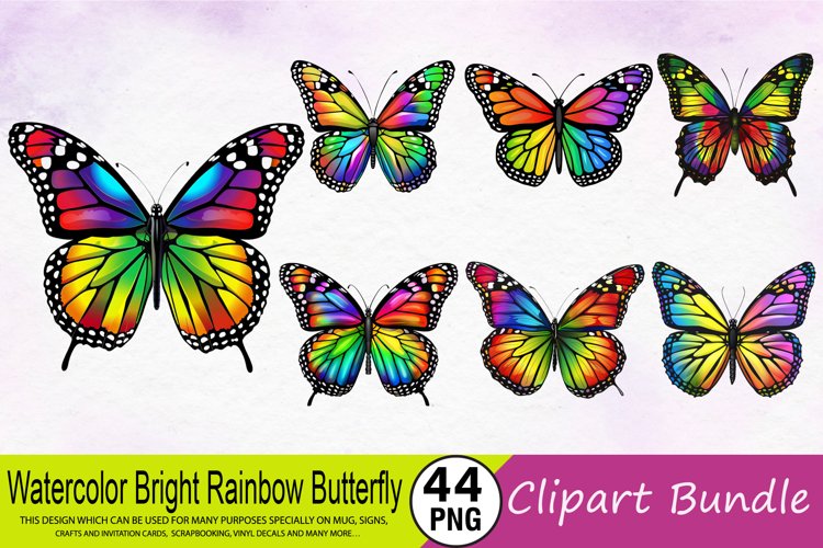 Watercolor Butterfly Clipart Image 20