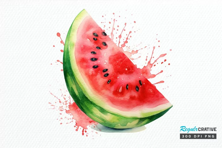 Watercolor Watermelon PNG Clipart