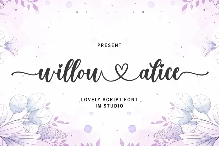 willow alice - A Lovely Font