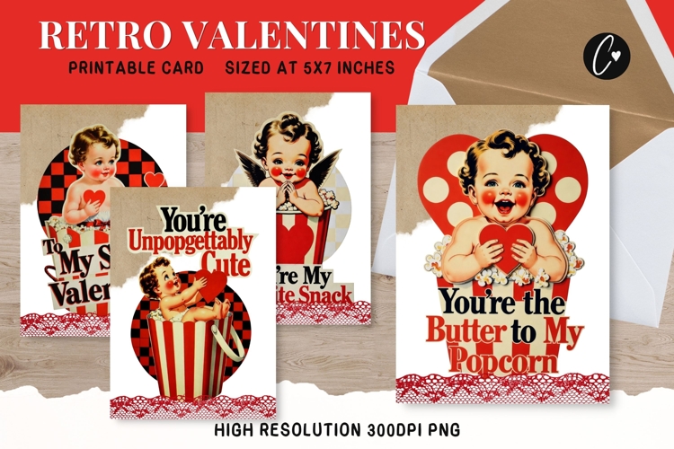 Retro Valentine Cupid Card | Funny Printable Valentines