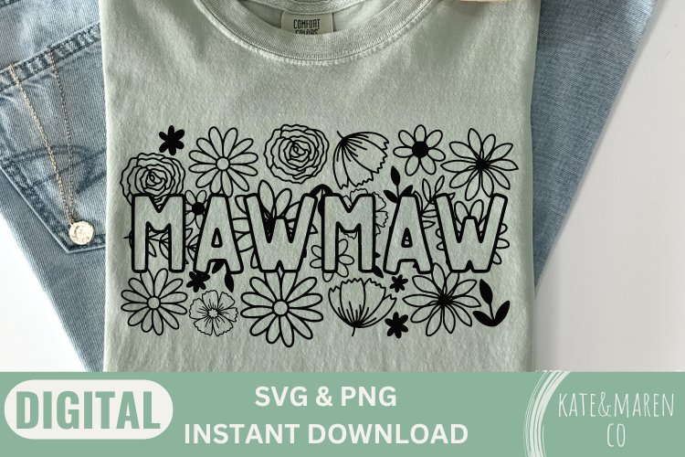 Mawmaw SVG | Flower Mamaw SVG | Mawmaw Floral SVG