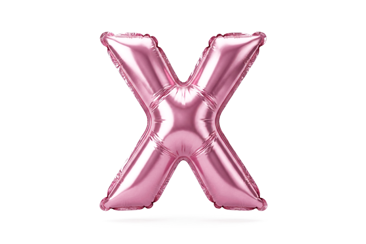 Pink Metallic Letter X Foil Balloon Party Decoration