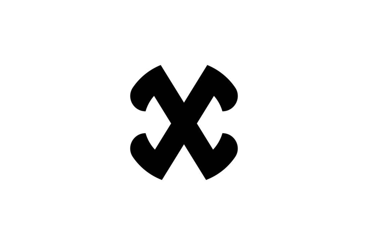 X letter logo design. X