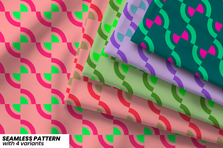 Wave Pop Tiles Pattern