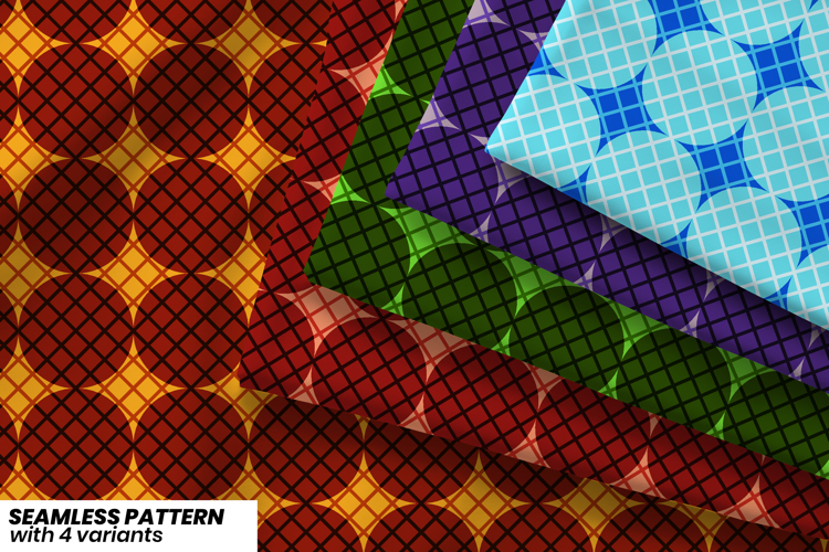Crimson Grid Pattern