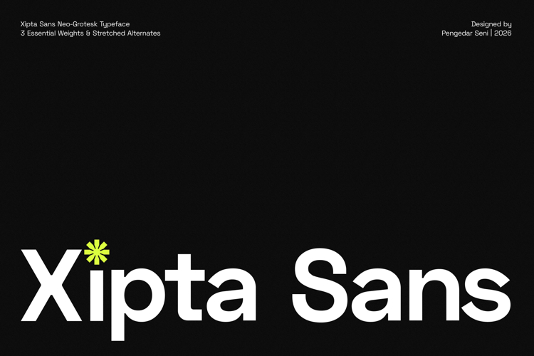 Xipta Sans - Neo Grotesk Typeface