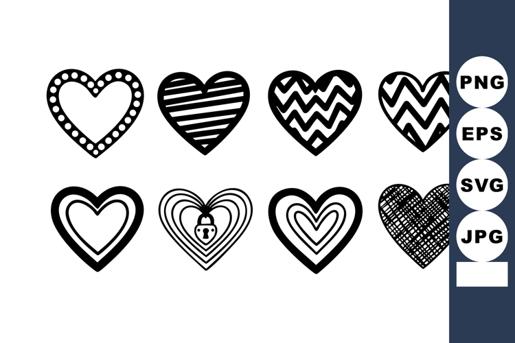 Outline Heart Clipart Image 8