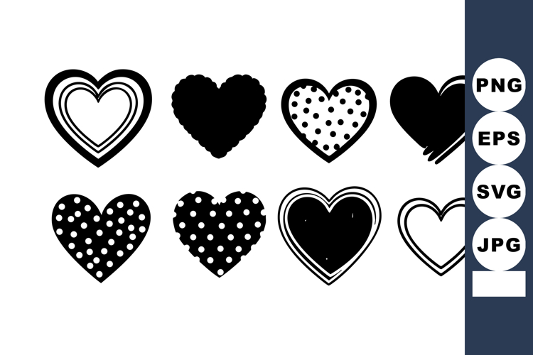 White Heart Clipart Image 6