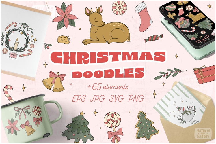 CHRISTMAS DOODLES | EPS PNG SVG JPG