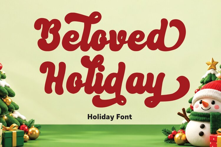 Christmas Font - Beloved Holiday example image 1