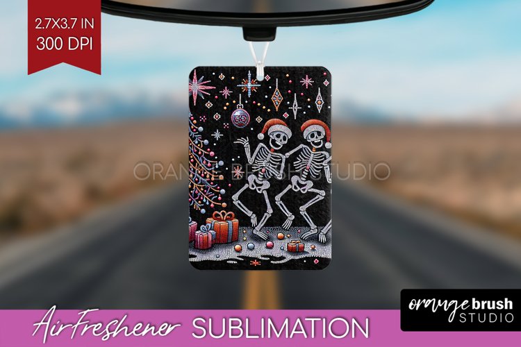 Christmas Skeleton Air Freshener PNG - Santa Car Freshener