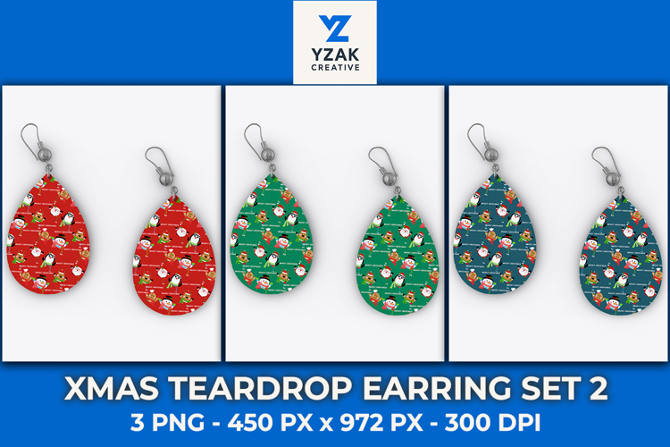 Xmas Teardrop Earring Set 2