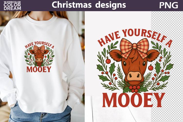 Christmas Highland Cow Sublimation | Have Yourself A Mooey