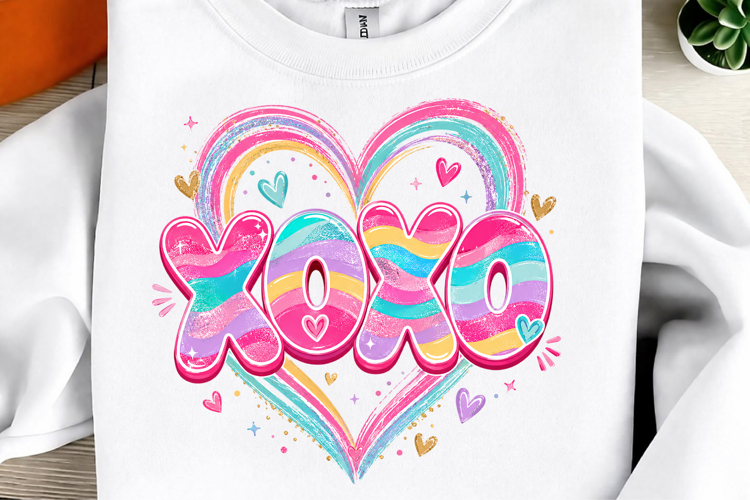 XoXo Valentine Heart PNG
