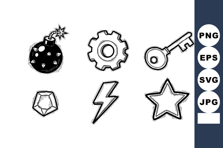 Black And White Hand Clipart Image 10