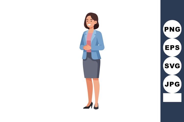 Businesswoman standing with confident posture in professiona