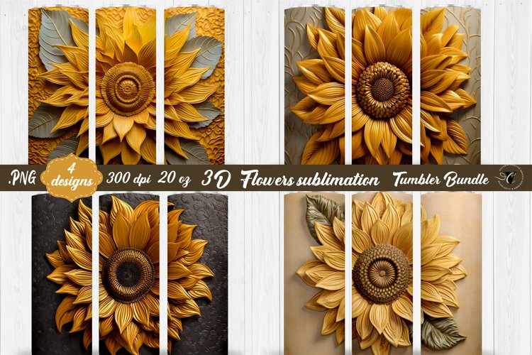 3D sunflower | 3D suflowers Tumbler