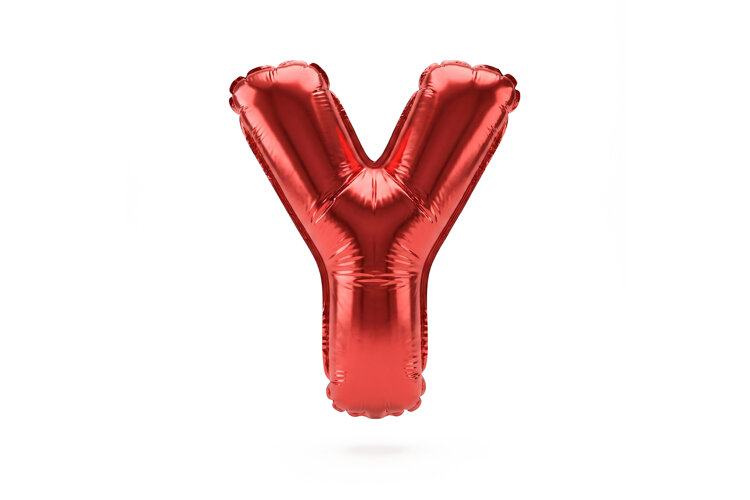 Red Metallic Letter Y Foil Balloon Party Decoration example image 1