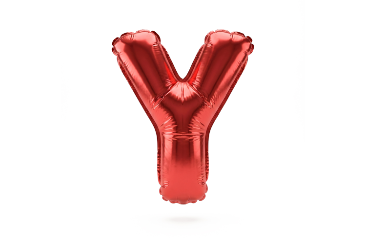 Red Metallic Letter Y Foil Balloon Party Decoration