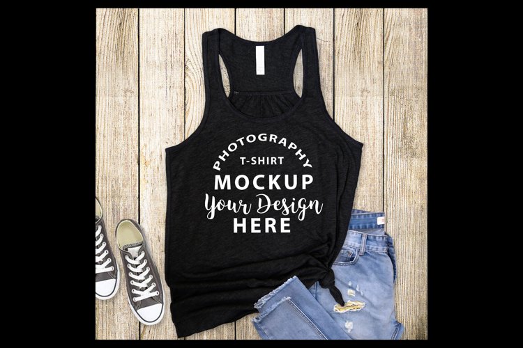 Black Tshirt Mockup Image 18