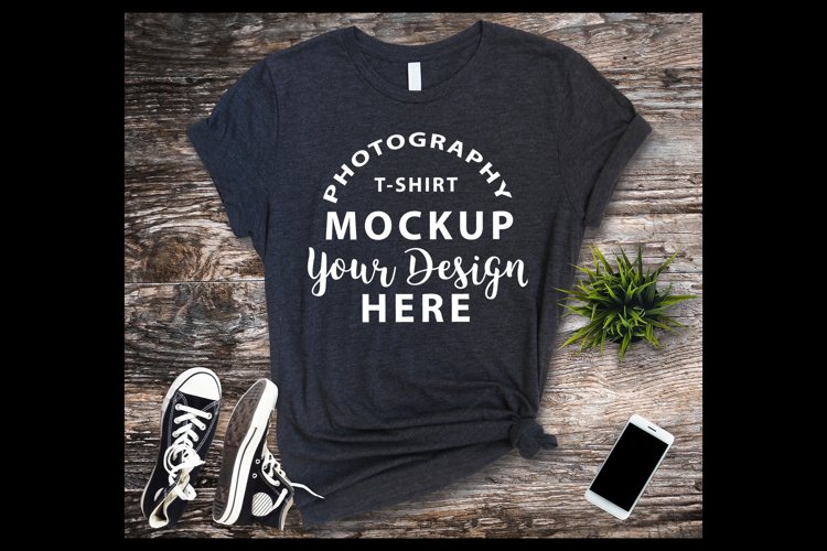 Black Tshirt Mockup Image 21
