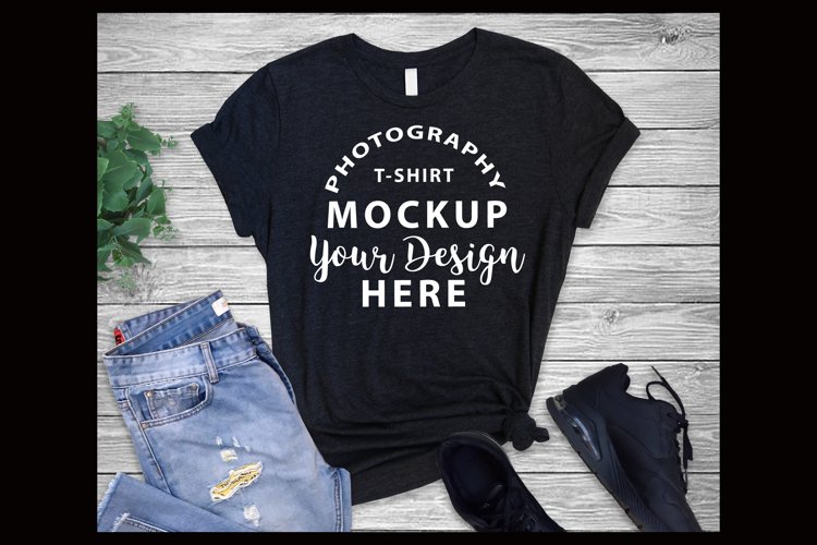 Black Tshirt Mockup Image 11