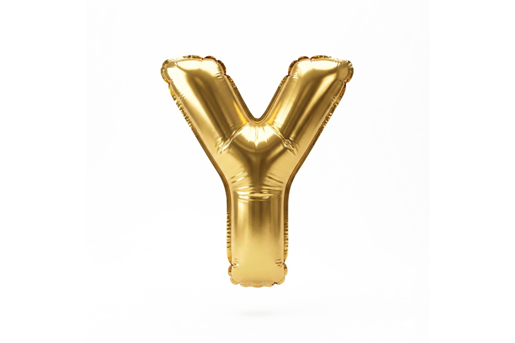 Golden Metallic Letter Y Foil Balloon Party Decoration