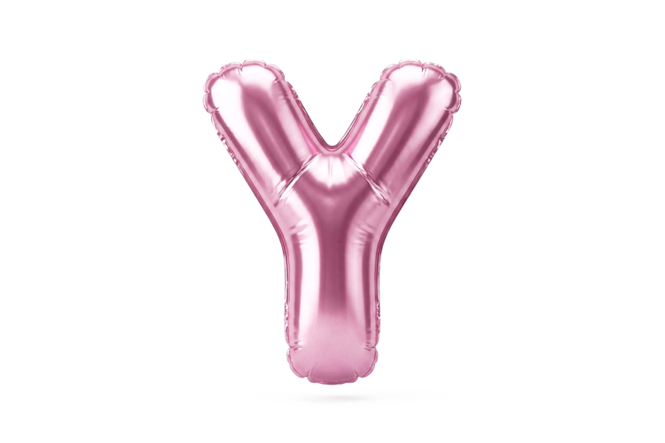 Pink Metallic Letter Y Foil Balloon Party Decoration