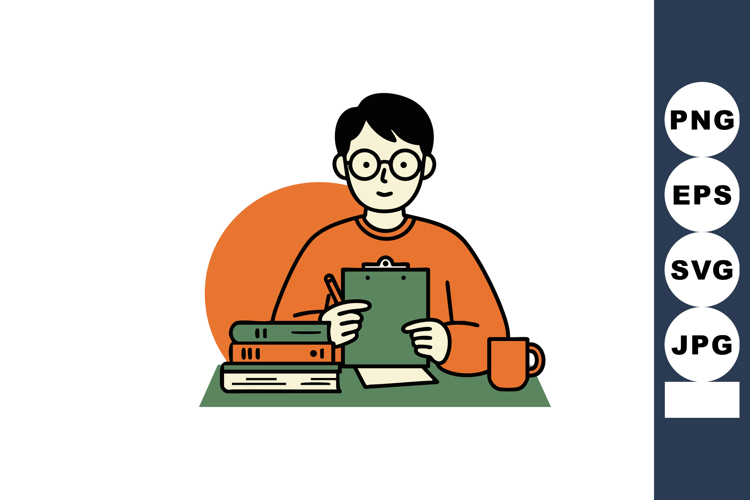 Studying Clipart Image 5