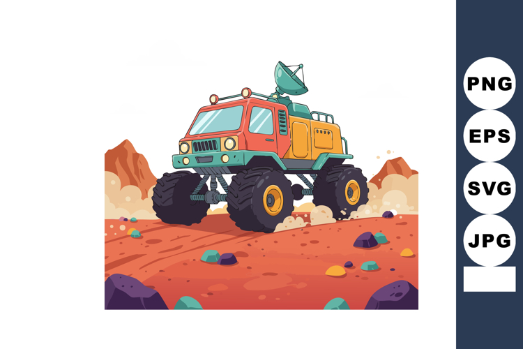 Remote controlled exploration vehicle with satellite dish on