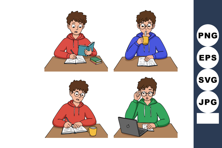 Studying Clipart Image 9
