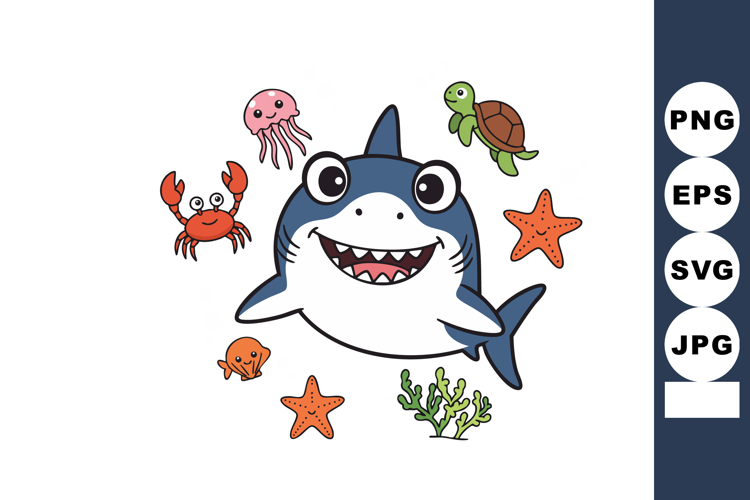 Sea Creatures Clipart Image 13