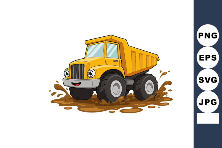 Dump Truck Vector Image 9