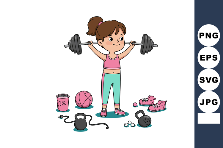 Barbell Clipart Image 7