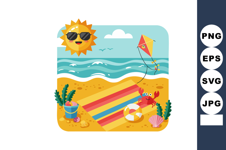 Sun With Sunglasses Clipart Image 14