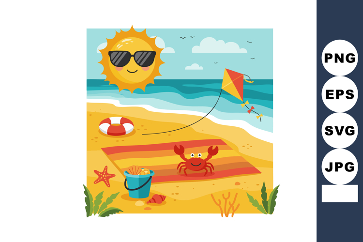 Sun With Sunglasses Clipart Image 17