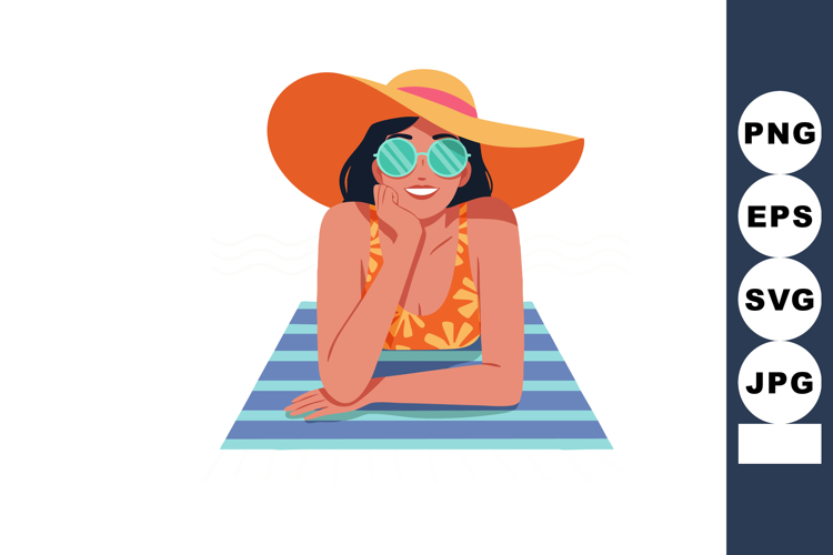 Beach Towel Clipart Image 2